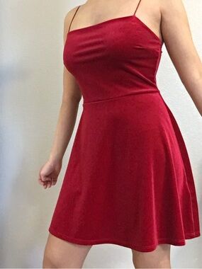 Red Velvet Mini Dress
